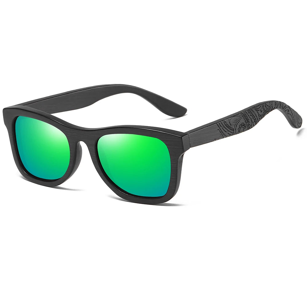 GM Handmade Brand Wooden Polarized Sunglasses Women Men Design Driving Wooden Mirrored Shades in Round carton Box S1610B
