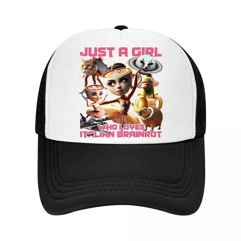 Italian Brainrot Kids Baseball Cap Boy Casual Hat Children Sports Sun Hats Tung Sahur Tralalers Shark Adjustable Bonnet Men Gift