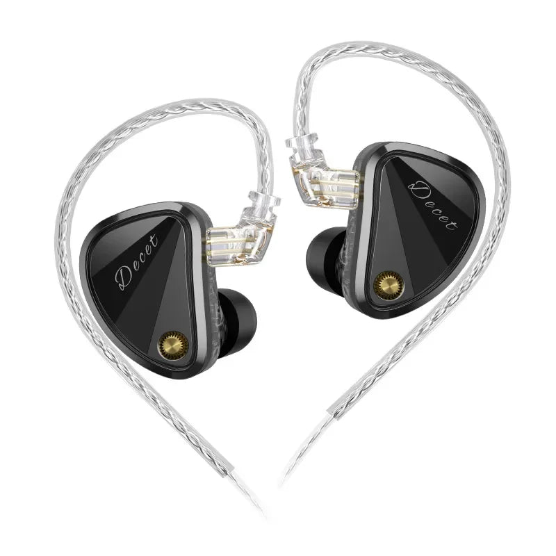 KZ Decet 5DD HiFi Wired In-Ear Earphones with Microphone, Premium 5 Dynamic Driver Earbuds, Detachable 2PIN Cable, High-Fidelity Noise Isolating IEM Headphones