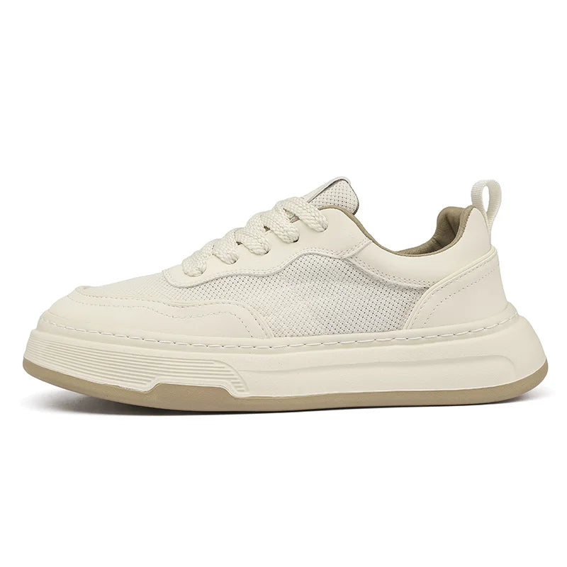 Sneakers da uomo ultraleggere in mesh traspirante 2025, scarpe casual alla moda con suola spessa, comode, con lacci, per la camminata quotidiana