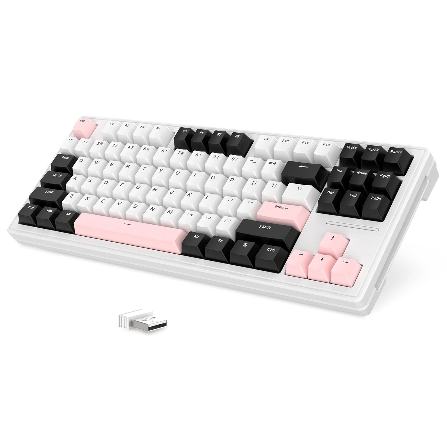 Attack Shark M87 TKL Wireless Mechanical Gaming Keyboard, RGB Backlit Compact Hot-Swappable Gasket Programmable USB-C/BT/2.4GHz