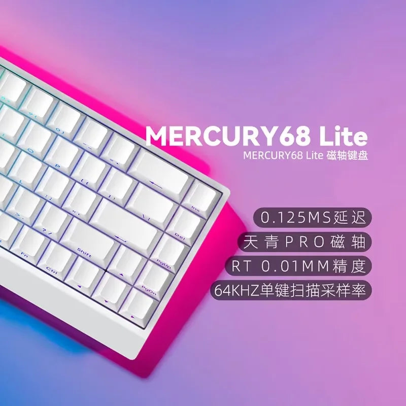 IROK Carotmas Mercury68 mechanische Tastatur mit Magnetschaltern, 8K, 68 Tasten, RT 0.004mm, geringe Latenz, individuell anpassbare kabelgebundene Gaming-Tastatur, PC-Geschenk