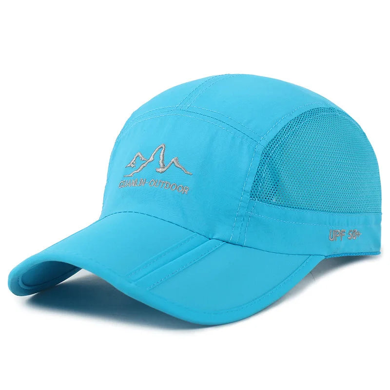 NIXHIT Outdoor Sports Foldable Thin Breathable Quick Drying Women Men's Baseball Cap Hiking Fishing Mountaineering Hat A246