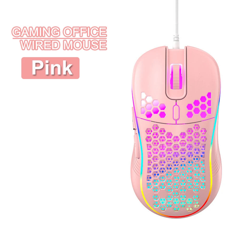 USB Wired Gaming Office Mouse Mechanical Mouse USB Illuminated Mouse 7200DPI Adjustable Optical Gaming Mouse for Desktop Laptop