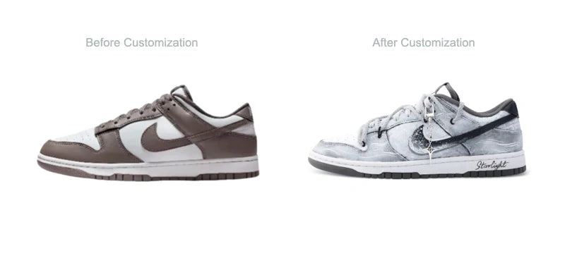 Custom Sneakers Nike Dunk Drippy Lunar Deity Exquisite Hand-Painted Graffiti Deconstructed Low-Top Sneakers For Men