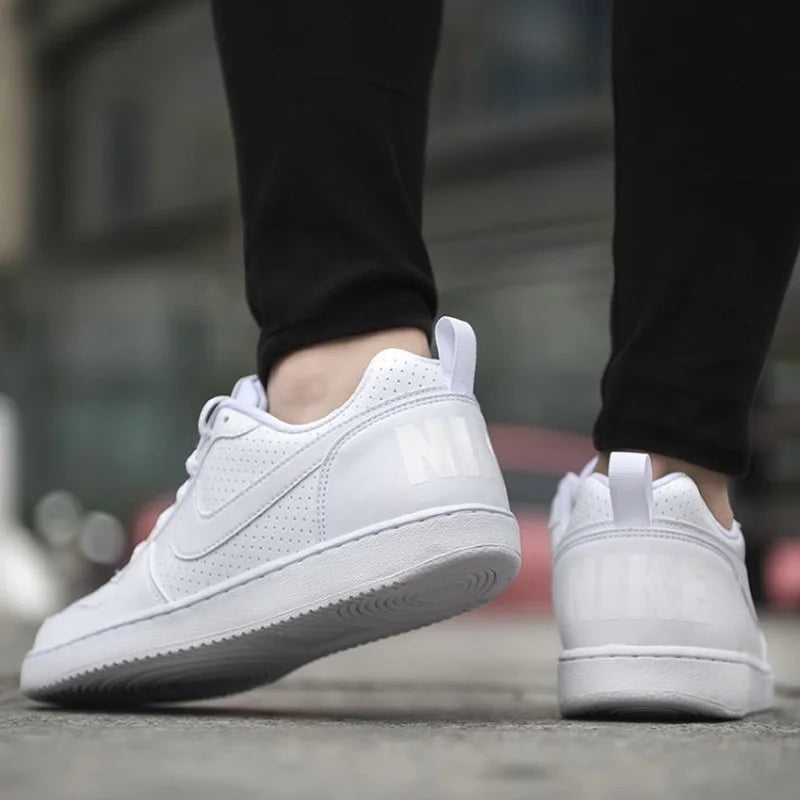 Nike Court Borough Retro versátiles informales antideslizantes transpirables equilibradas de corte bajo blancas Av3171-100