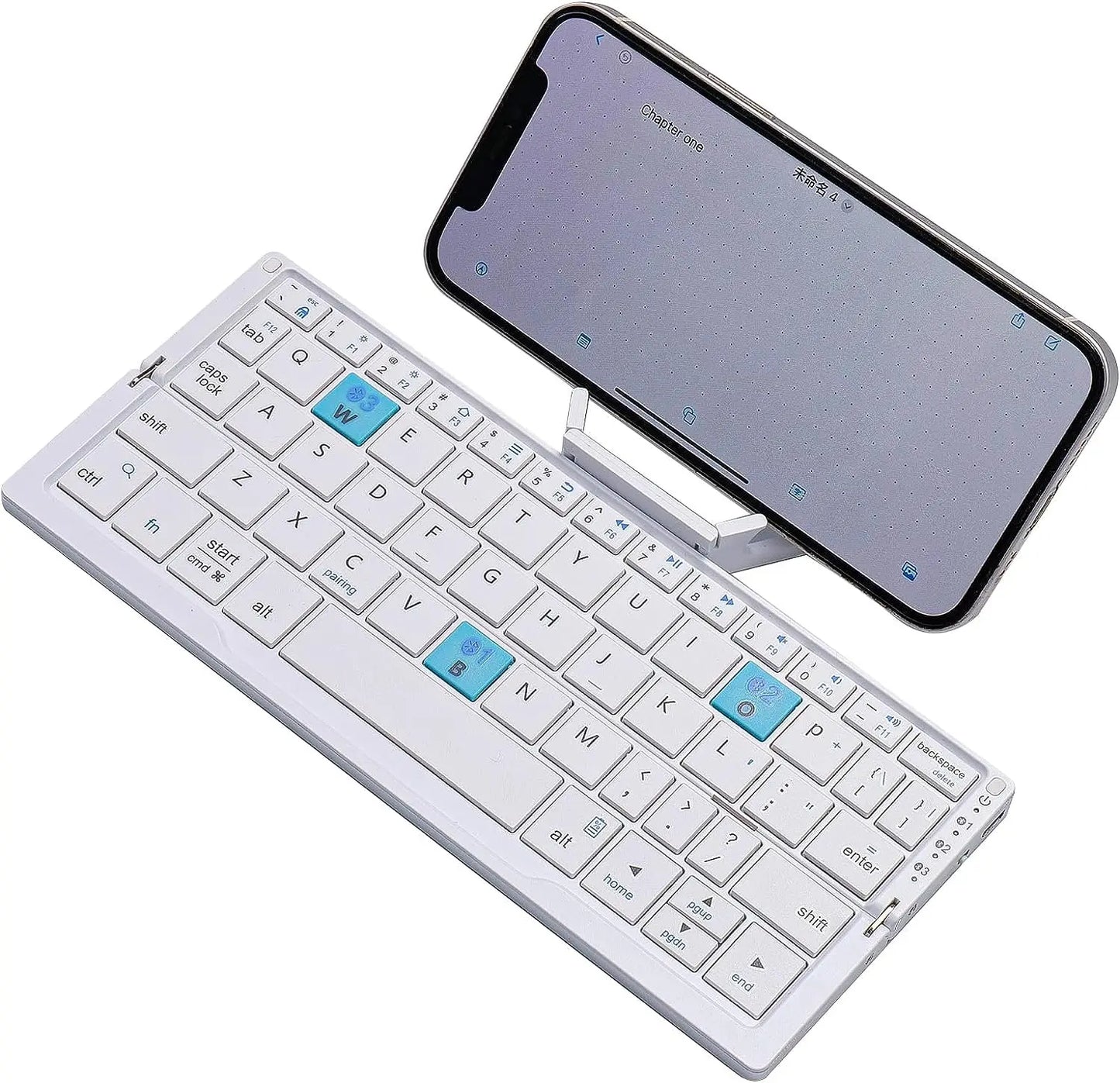 Jomaa faltbare Bluetooth-Tastatur, wiederaufladbare Bluetooth-Tastatur für Laptop, iPad und Smartphone, mini, tragbar und faltbar
