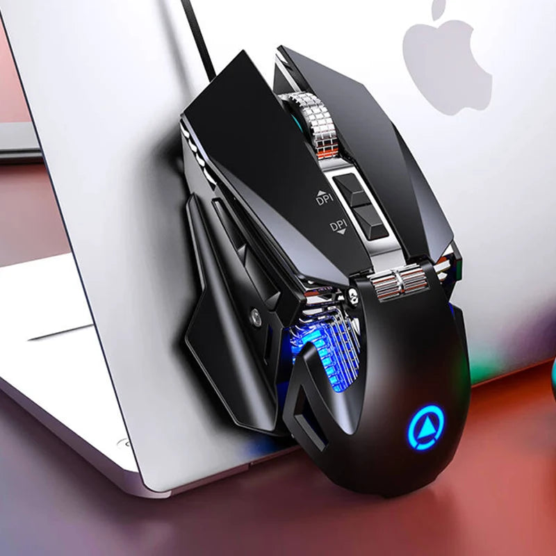 RGB Wired Gaming Mouse 7200 DPI Adjustable Esports Mouse for PC, USB Wired Gaming Mouse with RGB Backlit, Ergonomic Gaming Mouse for Laptop & FPS Games