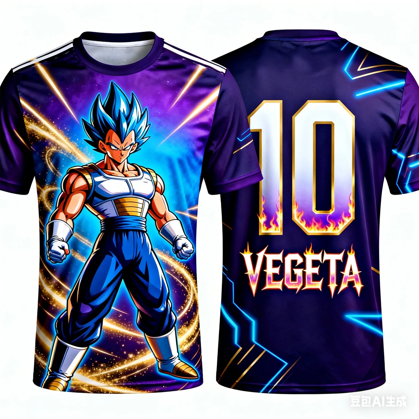 026 Summer Dragon Ball T-Shirt Oversized Vegeta Super Saiyan 3D Print Gym Streetwear Breathable Unisex Tee for Adults Kids