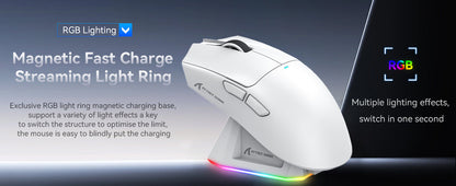ATTACK SHARK X11 Wireless Gaming Mouse with Charging Dock, PixArt PAW3311 Gaming Sensor, BT/2.4G Wireless/Wired