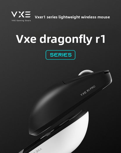 VXE Dragonfly R1 Wireless Lightweight Ergonomic Mouse PAW3395 Sensor Three-mode Gaming Mouse Low Latency PC Player Office Gift