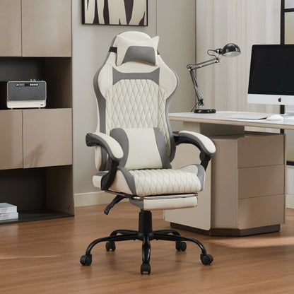 Elegant Ergonomic Gaming Chair, Comfortable Computer Seat for Game Room and Home Desk, Reinforced Frame for Daily Use