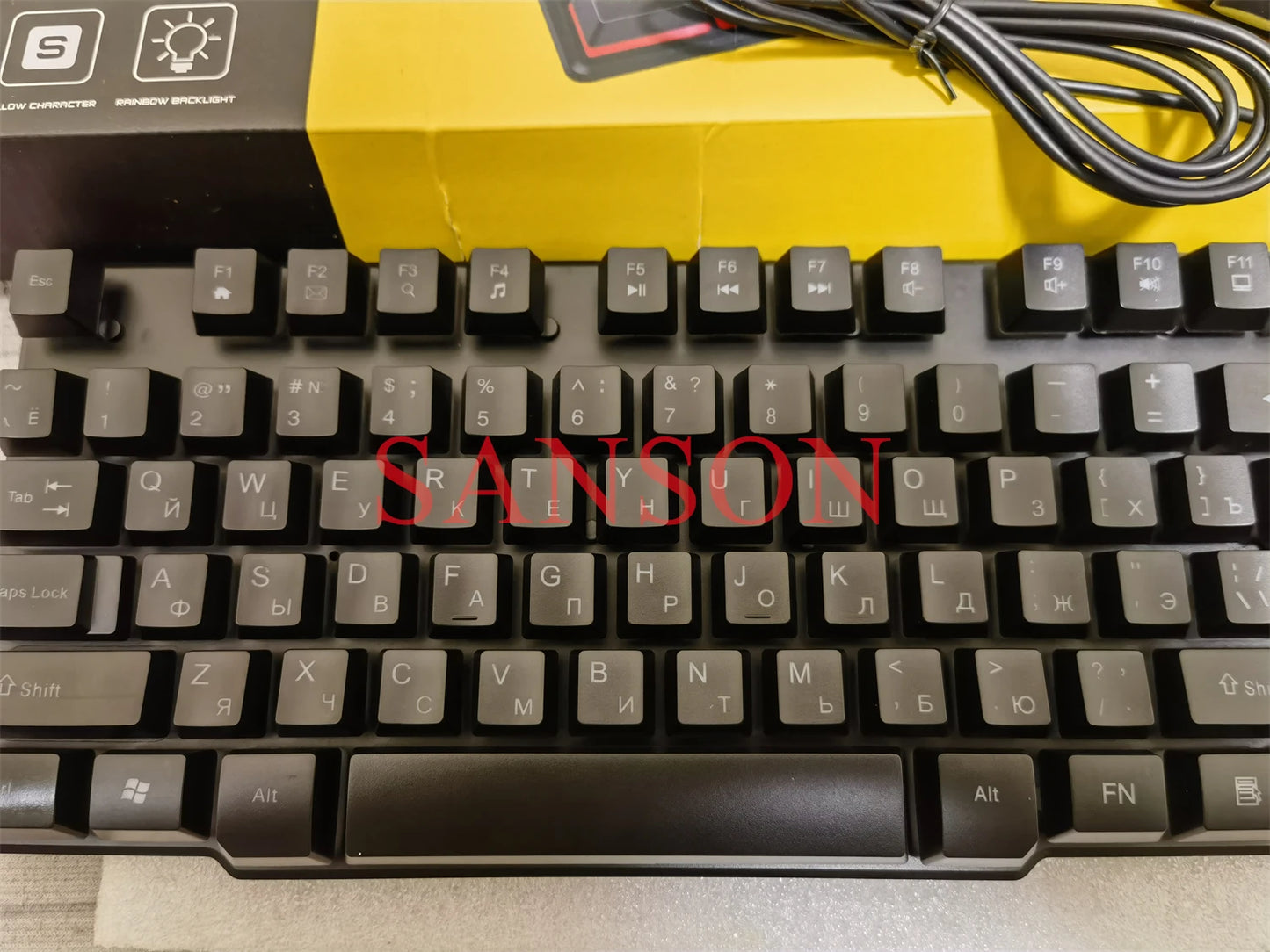 Spanish Keyboard with Spanish Layout Russian Arabic Keyboard Mouse Kit 100% Keyboard ISO Color Backlight Wired Gaming Office T20