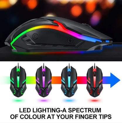 Arabic English Keyboard Spanish Russian Arabic Keyboard Mouse Kit 100% Keyboard ISO Layout 104 Keys Rainbow Backlight Gaming T20