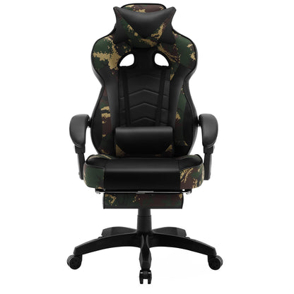 WOLTU Racing Gaming Chair Swivel Desk Office Computer Chair Sports Seat with Headrest Lumbar Cushion Footrest Gamer Chair