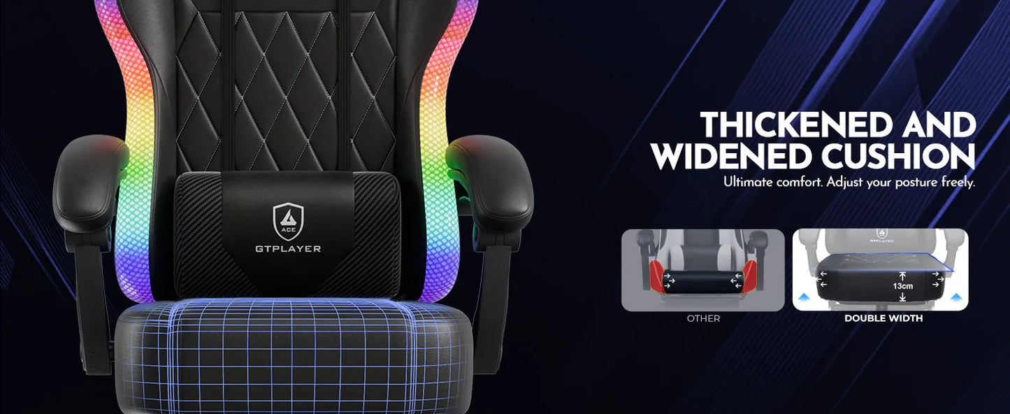 GTPLAYER Gaming chair Office Chair Gaming Chair with LED Light Bar Gamer chair Backrest with storage s bag Ergonomic