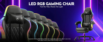 GTPLAYER Gaming chair Office Chair Gaming Chair with LED Light Bar Gamer chair Backrest with storage s bag Ergonomic