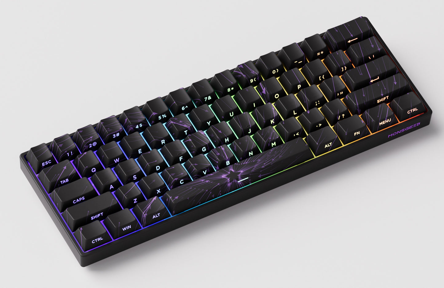 Akko MonsGeek FUN60 mechanische Tastatur mit Magnetschaltern, 60% Gaming-Tastatur, Rapid Trigger 0.01mm, 8K ARGB, HE/TMR Custom-Tastatur