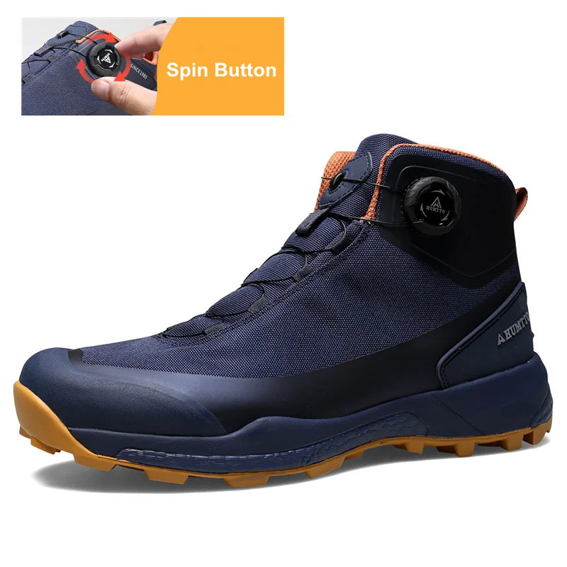 HUMTTO wasserdichte Wanderschuhe, Berg-Trekkingstiefel, schwarze Camping-Sneaker für Herren, Sicherheits-Kletterschuhe, sportliche taktische Herrenschuhe