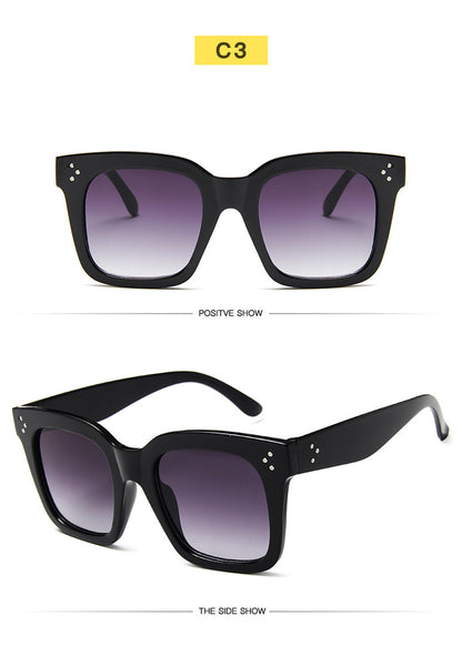 2026 Sunglasses Lady Flat Top Eyewear Lunette Femme Women Luxury Brand Sunglasses Women Rivet Sun Glasse UV400