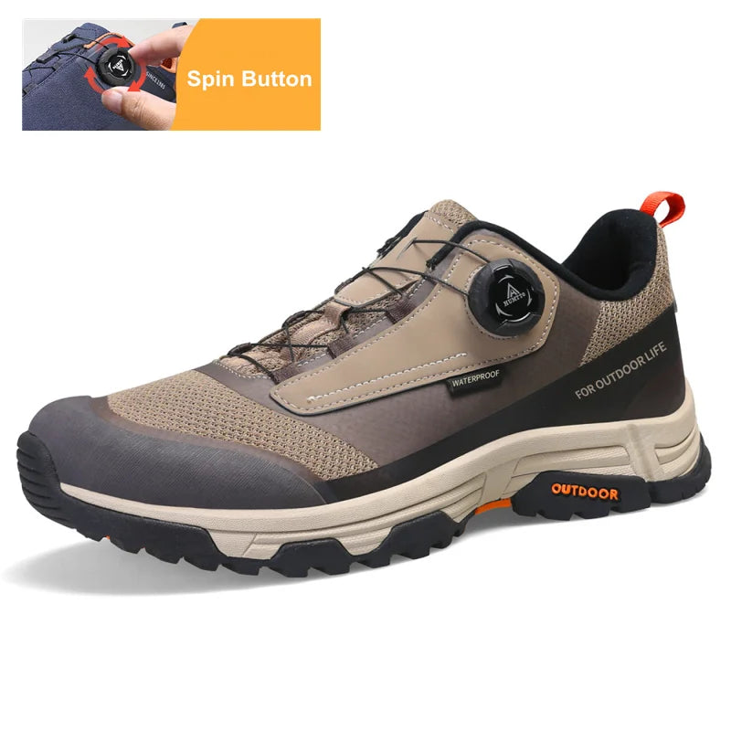 HUMTTO wasserdichte Wanderschuhe, Berg-Trekkingstiefel, schwarze Camping-Sneaker für Herren, Sicherheits-Kletterschuhe, sportliche taktische Herrenschuhe