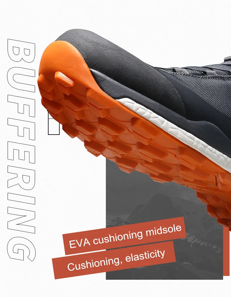 HUMTTO wasserdichte Wanderschuhe, Berg-Trekkingstiefel, schwarze Camping-Sneaker für Herren, Sicherheits-Kletterschuhe, sportliche taktische Herrenschuhe