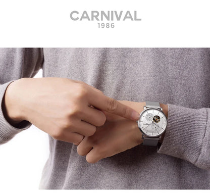 Carnival mechanisch herenhorloge – Luxe automatisch polshorloge met saffierglas