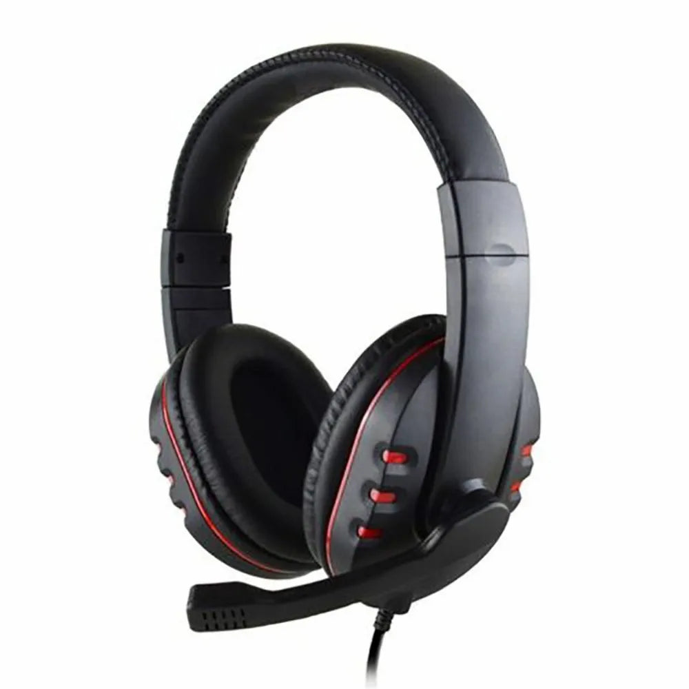 3,5 mm bedrade gamingheadset met microfoon voor PS4, pc en laptop, stereo gaminghoofdtelefoon met ruisonderdrukkende microfoon, bedrade over-ear gamingheadset