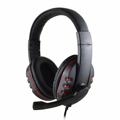 3,5 mm bedrade gamingheadset met microfoon voor PS4, pc en laptop, stereo gaminghoofdtelefoon met ruisonderdrukkende microfoon, bedrade over-ear gamingheadset