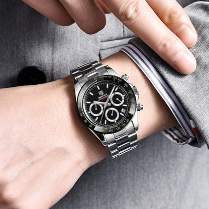 BENYAR herenhorloges – Luxe chronograaf, sportief model, waterdicht, van roestvrij staal, met quartz uurwerk