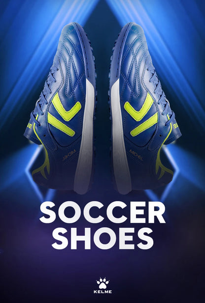 KELME Soccer Shoes TF Football Boots Calf-Skin Cleats  Professional Futsal Original Football Training  Sneakers  ZX80011017