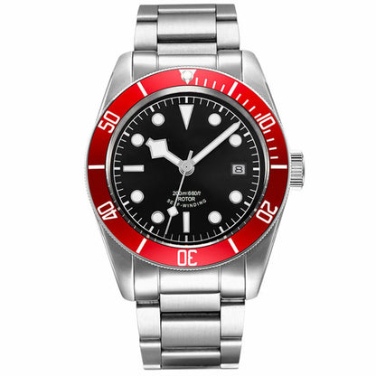 Luxusné vodotesné náramkové hodinky s možnosťou personalizácie loga, japonský automatický mechanický strojček NH35, celokovové, so zafírovým sklom, pánske spoločenské hodinky