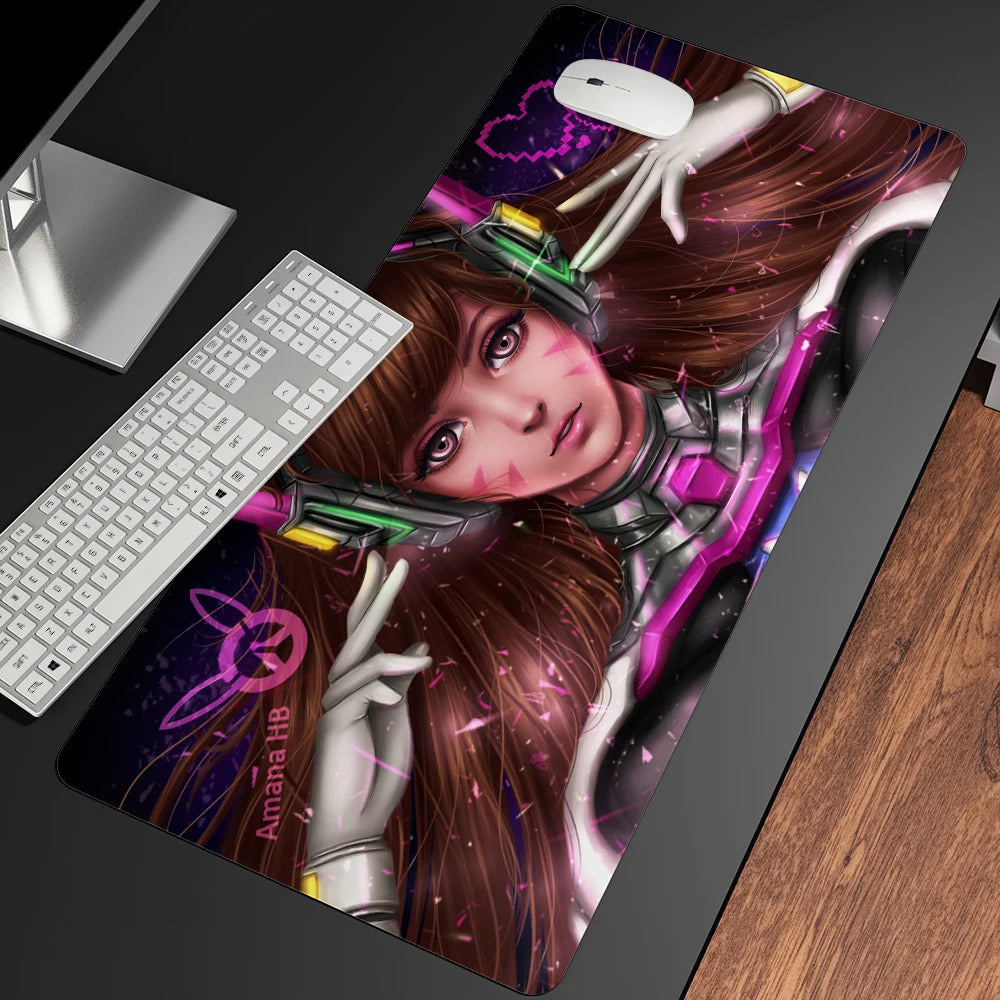 XXL Gaming Anime Mouse Pad Large Mouse Mat Girl Keyboard Computer PC Edge Desk Mat For Overwatch/CS:GO Gamer Mousepad
