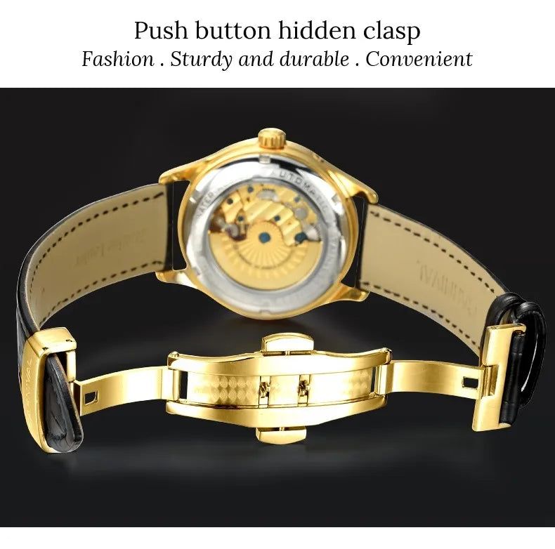 CARNIVAL New Dual Time Zone Watches for Men Automatic Multifunction Men Mechanical Wristwatches Sapphire Calendar Montre Homme