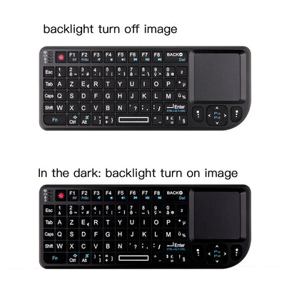 A8 Mini Wireless Keyboard 2.4G RF Backlit Touchpad Russian English Keyboard For MacBook iPad PC Tablet USB Rechargeable Air Mouse