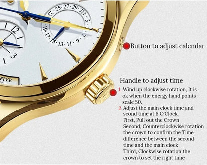 CARNIVAL New Dual Time Zone Watches for Men Automatic Multifunction Men Mechanical Wristwatches Sapphire Calendar Montre Homme
