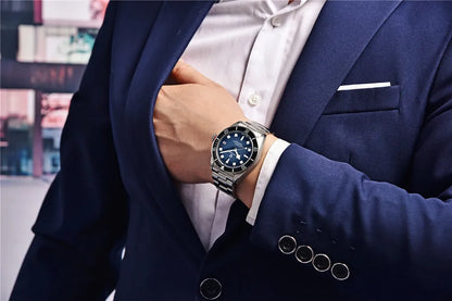 PAGANI DESIGN BB58 Luxe automatisch mechanisch herenhorloge met saffierglas, Japans uurwerk, 316L volledig roestvrij staal, waterdicht herenhorloge