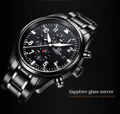 CARNIVAL High Quality Sport Watch 100m Waterproof Swimming Automatic Watch Men 24 Hours Calendar HD Luminous Mechanical Watches