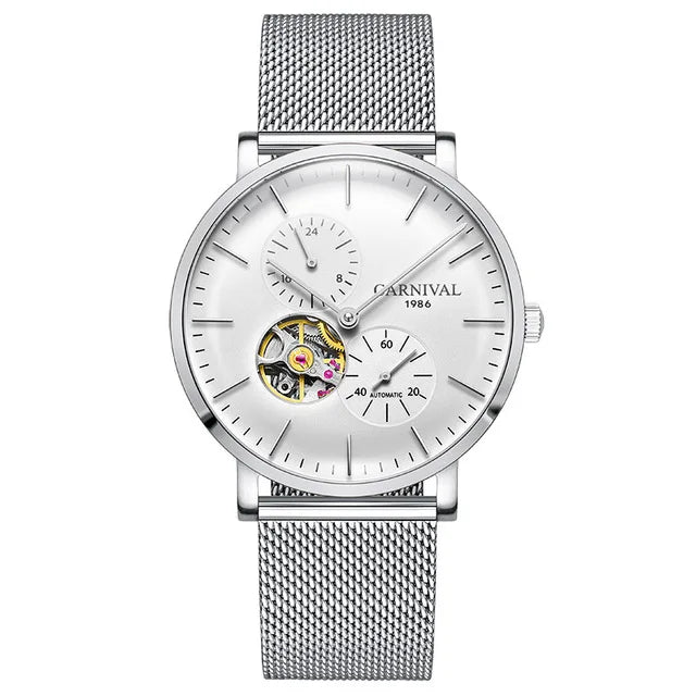 Carnival mechanisch herenhorloge – Luxe automatisch polshorloge met saffierglas