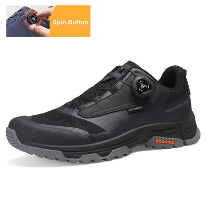 HUMTTO wasserdichte Wanderschuhe, Berg-Trekkingstiefel, schwarze Camping-Sneaker für Herren, Sicherheits-Kletterschuhe, sportliche taktische Herrenschuhe