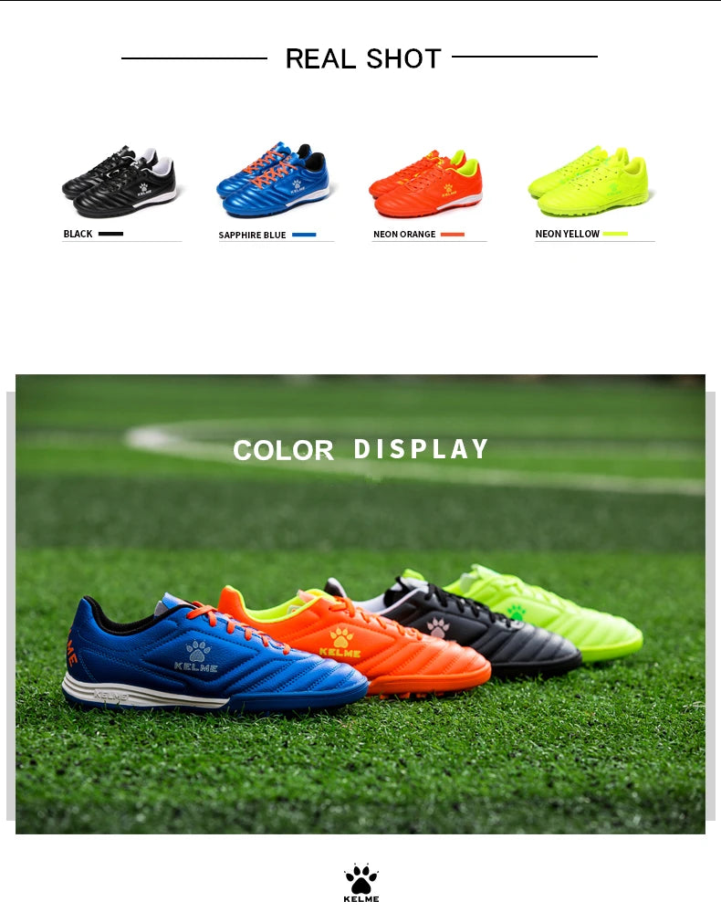 KELME Men Training TF Soccer Shoes Artificial Grass Anti-Slippery Youth Football Shoes AG Sports Training Shoes   871701