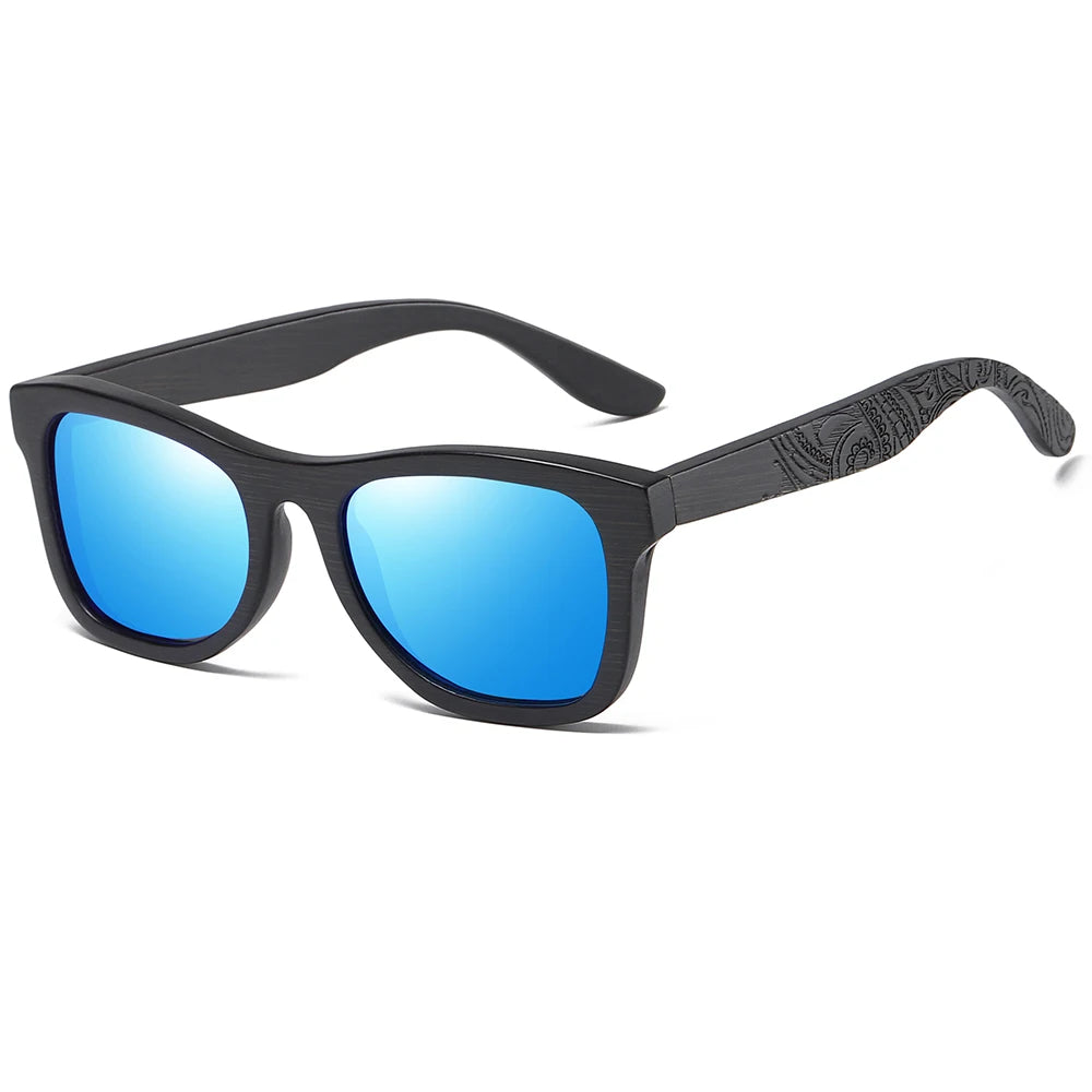 GM Handmade Brand Wooden Polarized Sunglasses Women Men Design Driving Wooden Mirrored Shades in Round carton Box S1610B