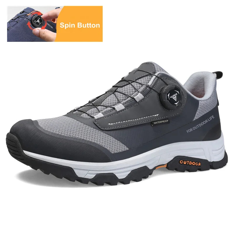 HUMTTO wasserdichte Wanderschuhe, Berg-Trekkingstiefel, schwarze Camping-Sneaker für Herren, Sicherheits-Kletterschuhe, sportliche taktische Herrenschuhe
