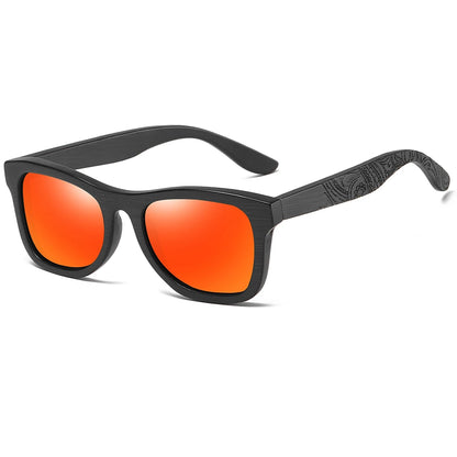 GM Handmade Brand Wooden Polarized Sunglasses Women Men Design Driving Wooden Mirrored Shades in Round carton Box S1610B