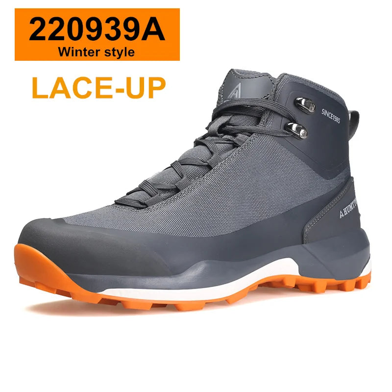 HUMTTO wasserdichte Wanderschuhe, Berg-Trekkingstiefel, schwarze Camping-Sneaker für Herren, Sicherheits-Kletterschuhe, sportliche taktische Herrenschuhe