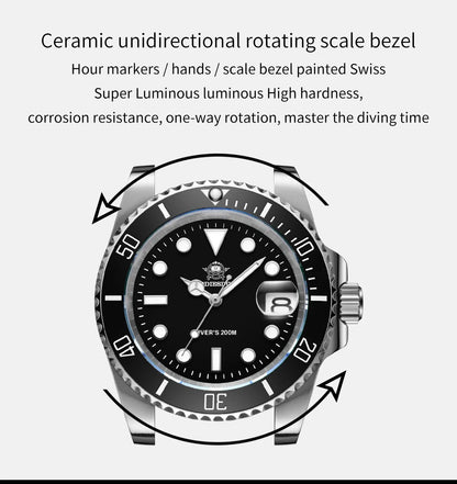 ADDIESDIVE Watch Men's Waffle Strap 200m Waterproof Outdoor Sports Watch C3 Super Luminous Quartz Watch  Relogios Masculino