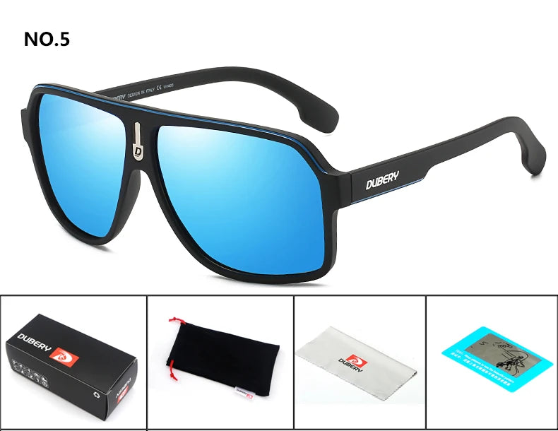 DUBERY Brand Design Polarized Sunglasses Men Driving Shades Male Retro Sun Glasses For Men Summer Mirror Goggle Oculos UV400 103