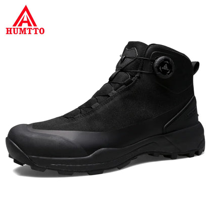 HUMTTO wasserdichte Wanderschuhe, Berg-Trekkingstiefel, schwarze Camping-Sneaker für Herren, Sicherheits-Kletterschuhe, sportliche taktische Herrenschuhe