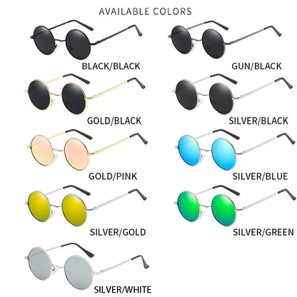 RUOBO Retro Polarized Round Metal Frame Sunglasses Eyewear For Men and Women Driving Fishing Brand Designer Sun Glasses UV400