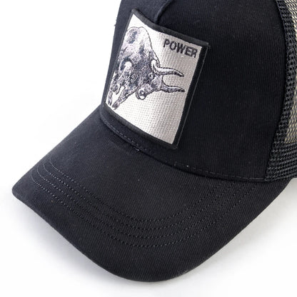 K Baseball Caps Men Snapback Hip Hop Trucker Cap With Embroidery Bull Patch Four Seasons Breathable Mesh Trucker Hat For Women